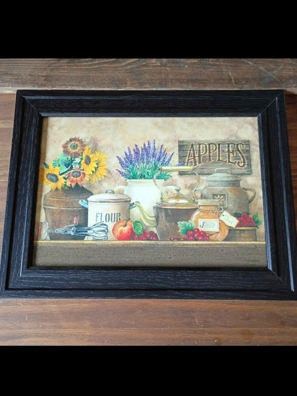 Framed Rustic Cottage Core Vintage Kitchen Framed Print 15 X 11 Made In USA